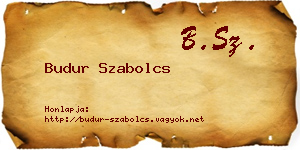 Budur Szabolcs névjegykártya